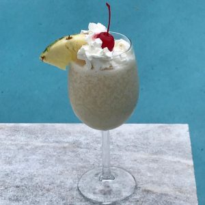 Piña Colada: dessert on a glass